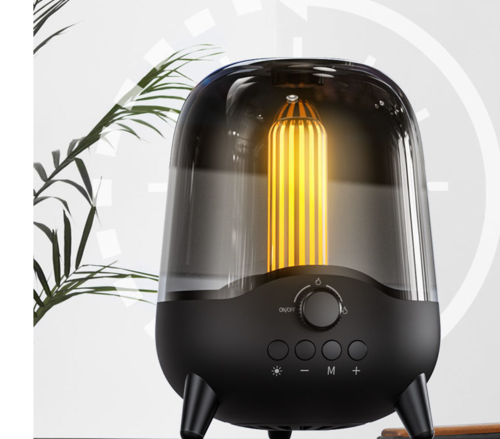 Portable Wireless Bluetooth Speaker Flickering Ambient Light