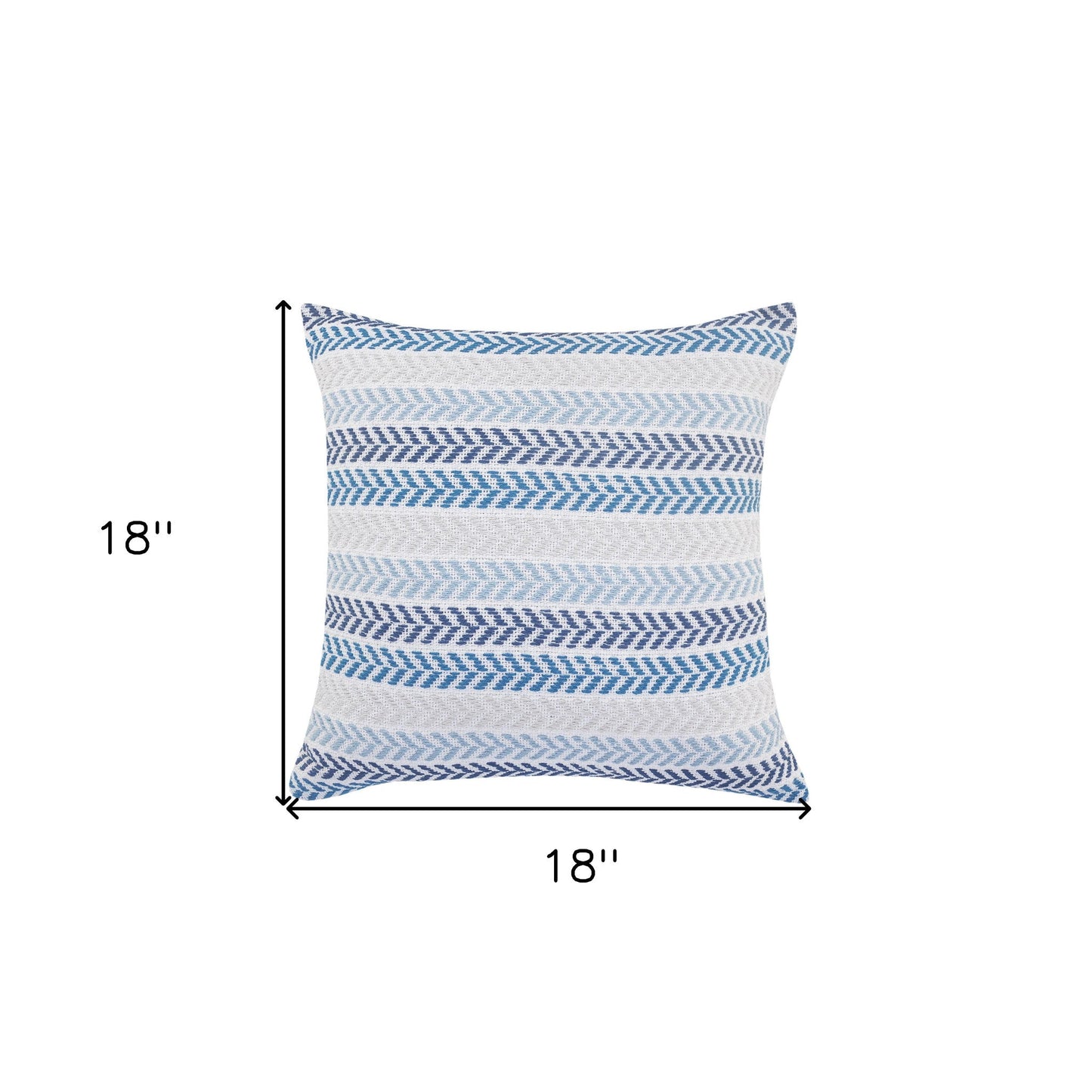 Set of Four 18" X 18" Yellow Beach Chevron Cotton Zippered Pillow
