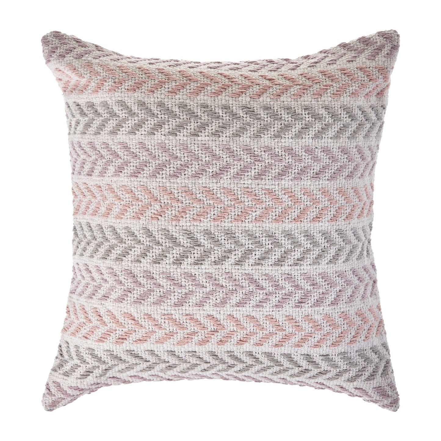 Set of Four 18" X 18" Yellow Beach Chevron Cotton Zippered Pillow