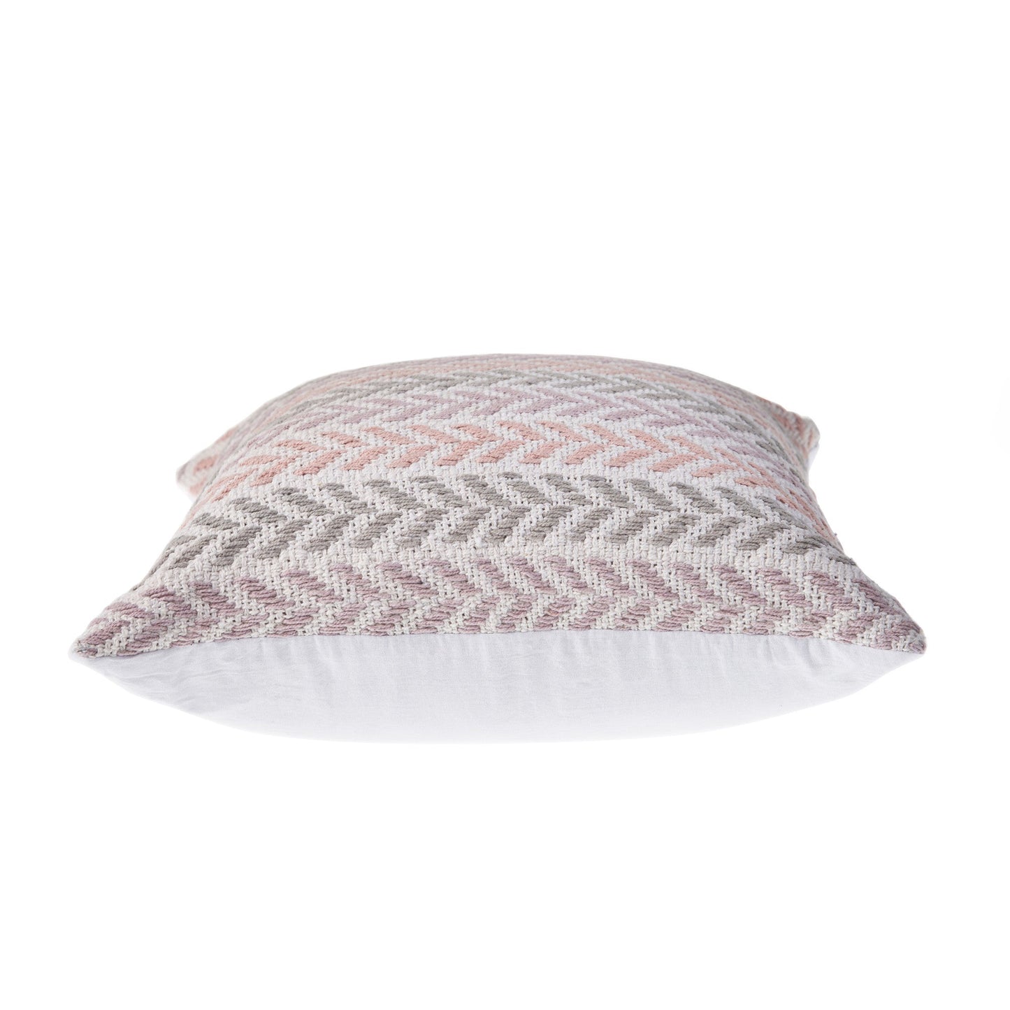 Set of Four 18" X 18" Yellow Beach Chevron Cotton Zippered Pillow