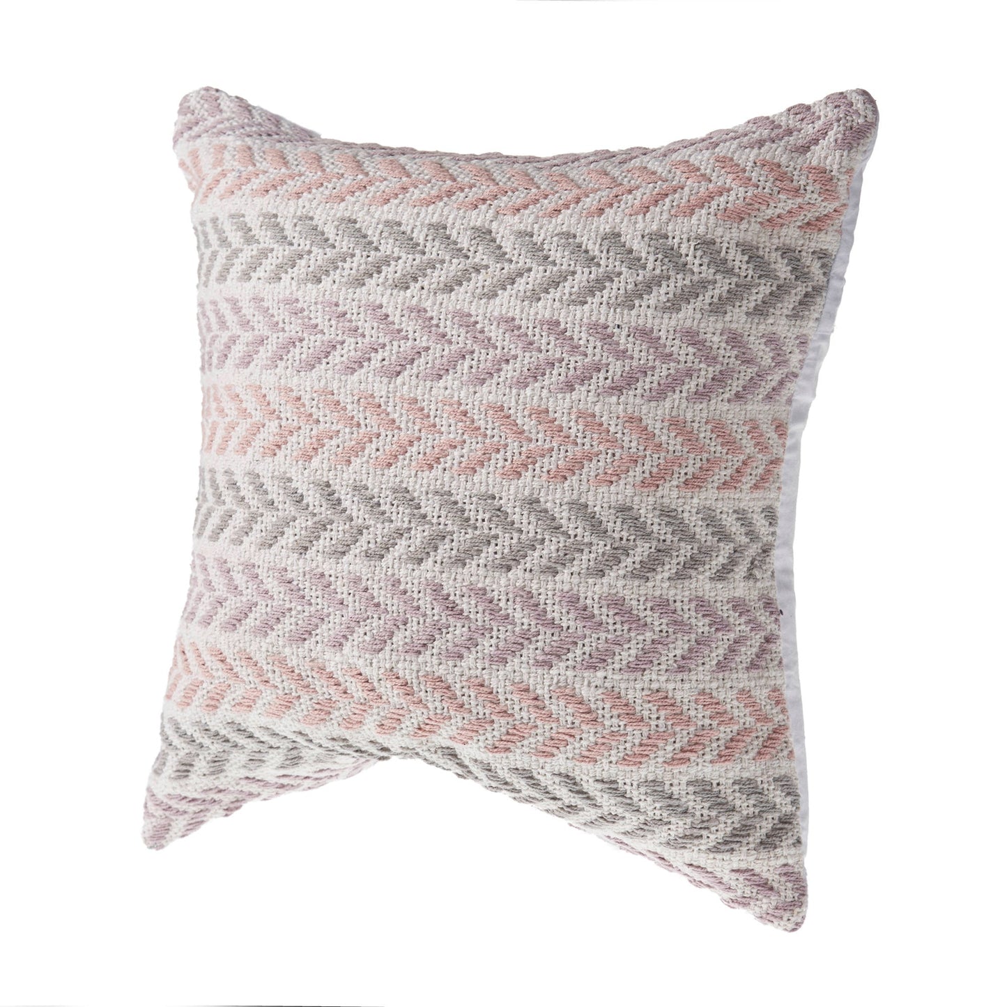 Set of Four 18" X 18" Yellow Beach Chevron Cotton Zippered Pillow