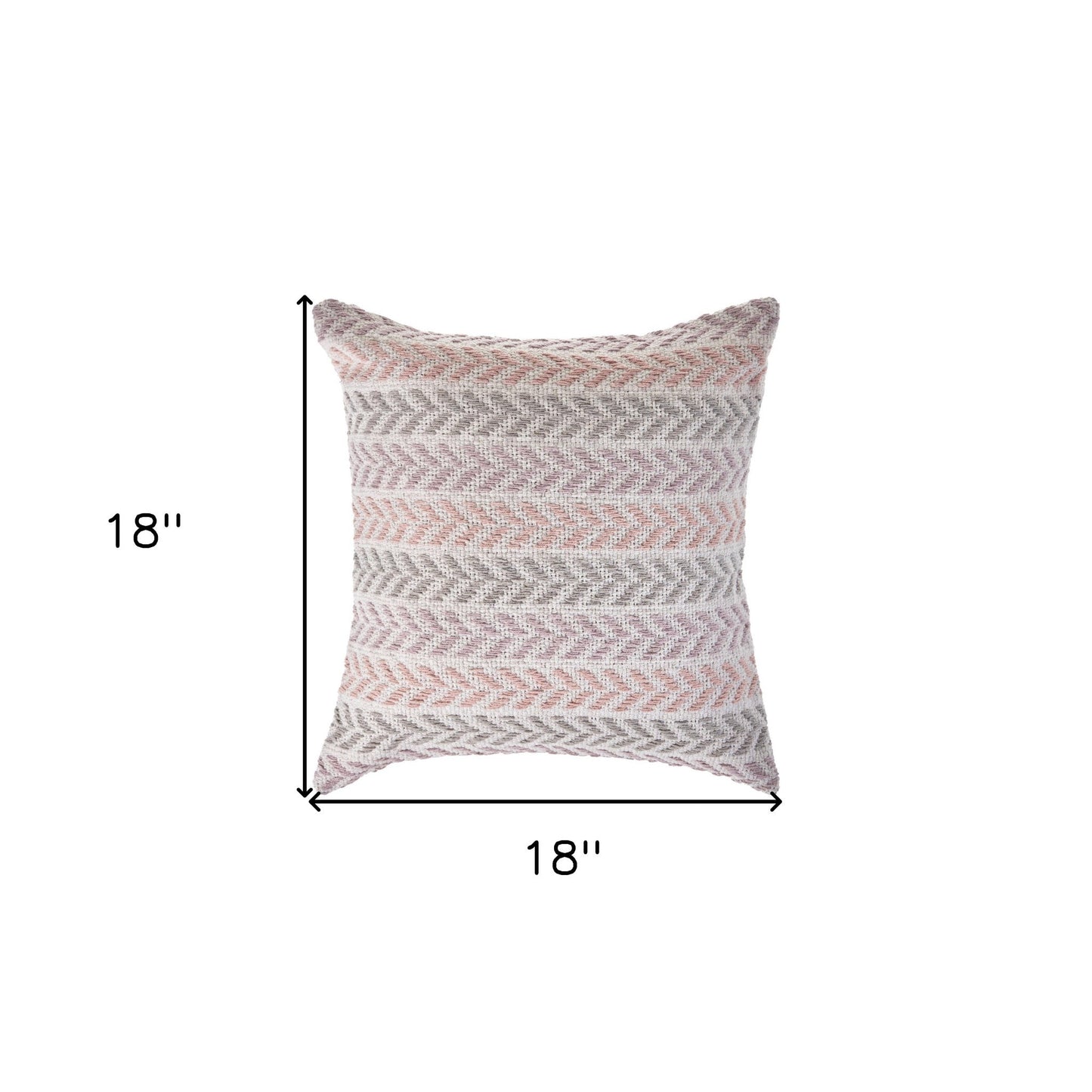 Set of Four 18" X 18" Yellow Beach Chevron Cotton Zippered Pillow
