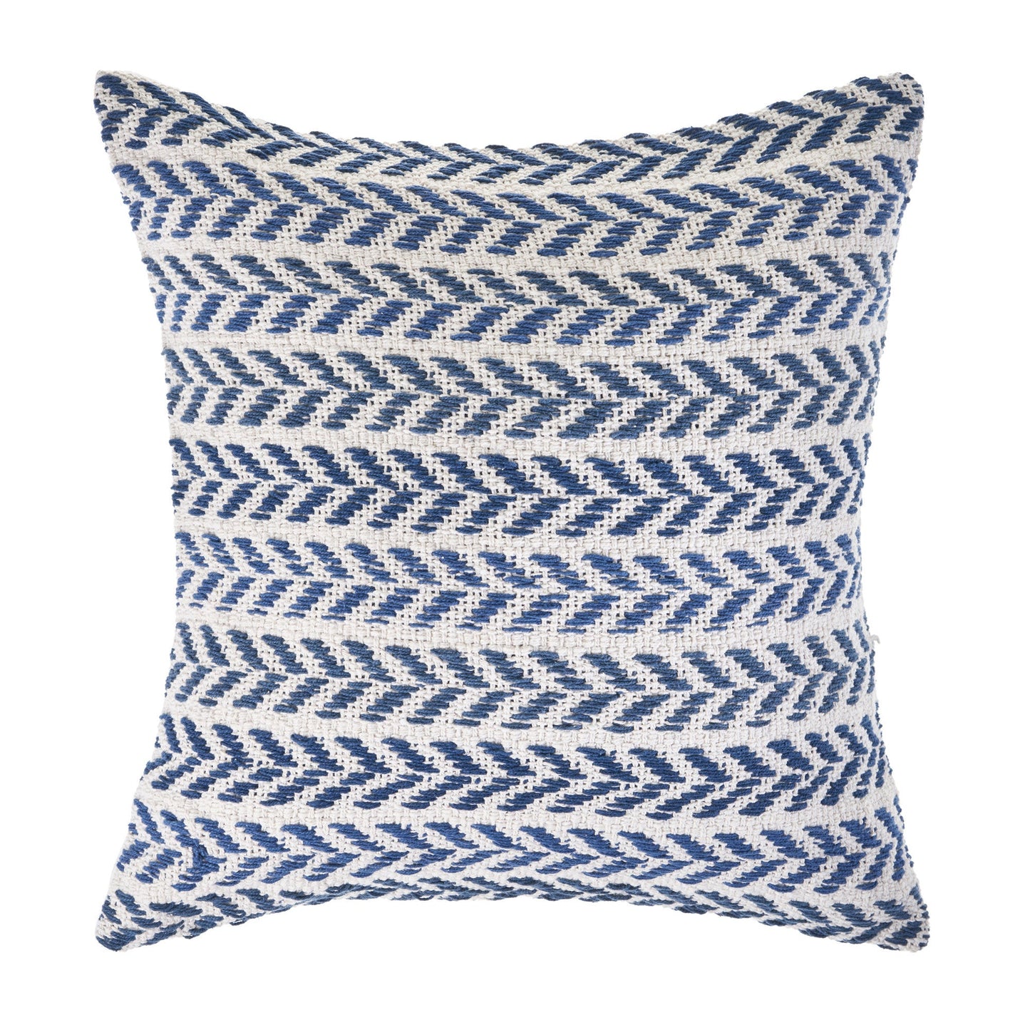 Set of Four 18" X 18" Yellow Beach Chevron Cotton Zippered Pillow