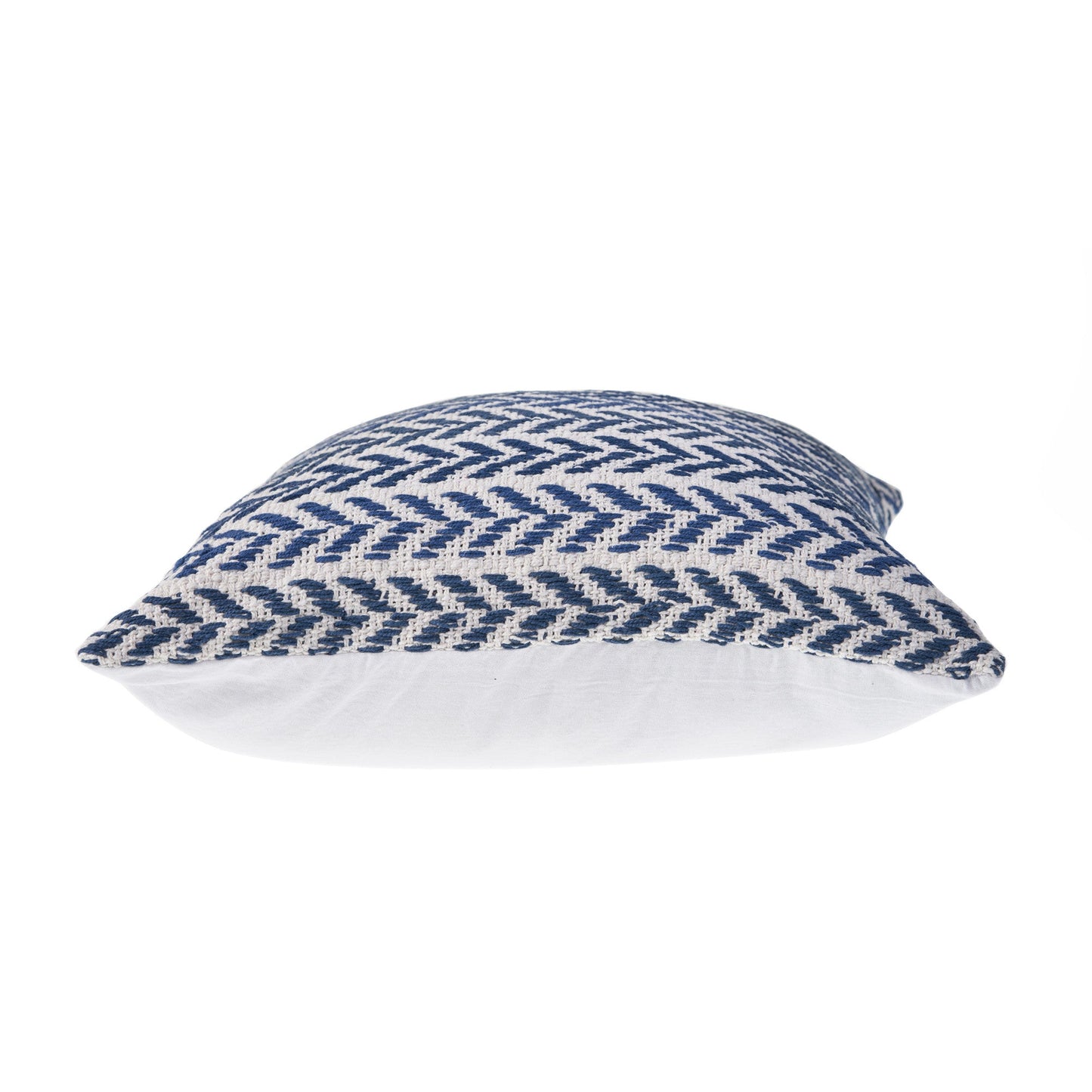Set of Four 18" X 18" Yellow Beach Chevron Cotton Zippered Pillow