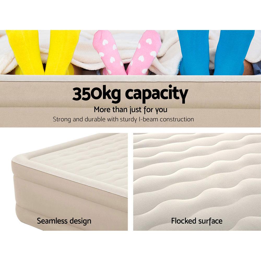 Bestway Air Mattress Queen Inflatable Bed 46cm Airbed Grey