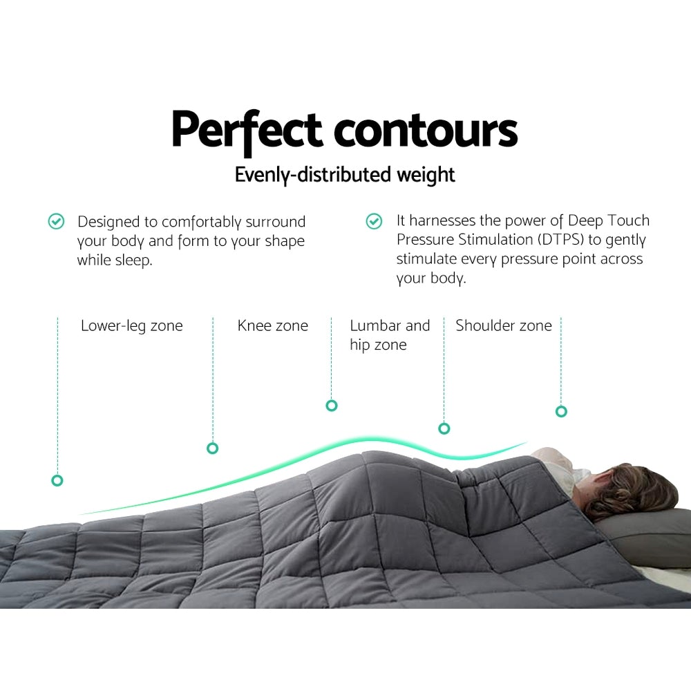Weighted Blanket Adult 9KG Heavy Gravity Blankets Microfibre Cover