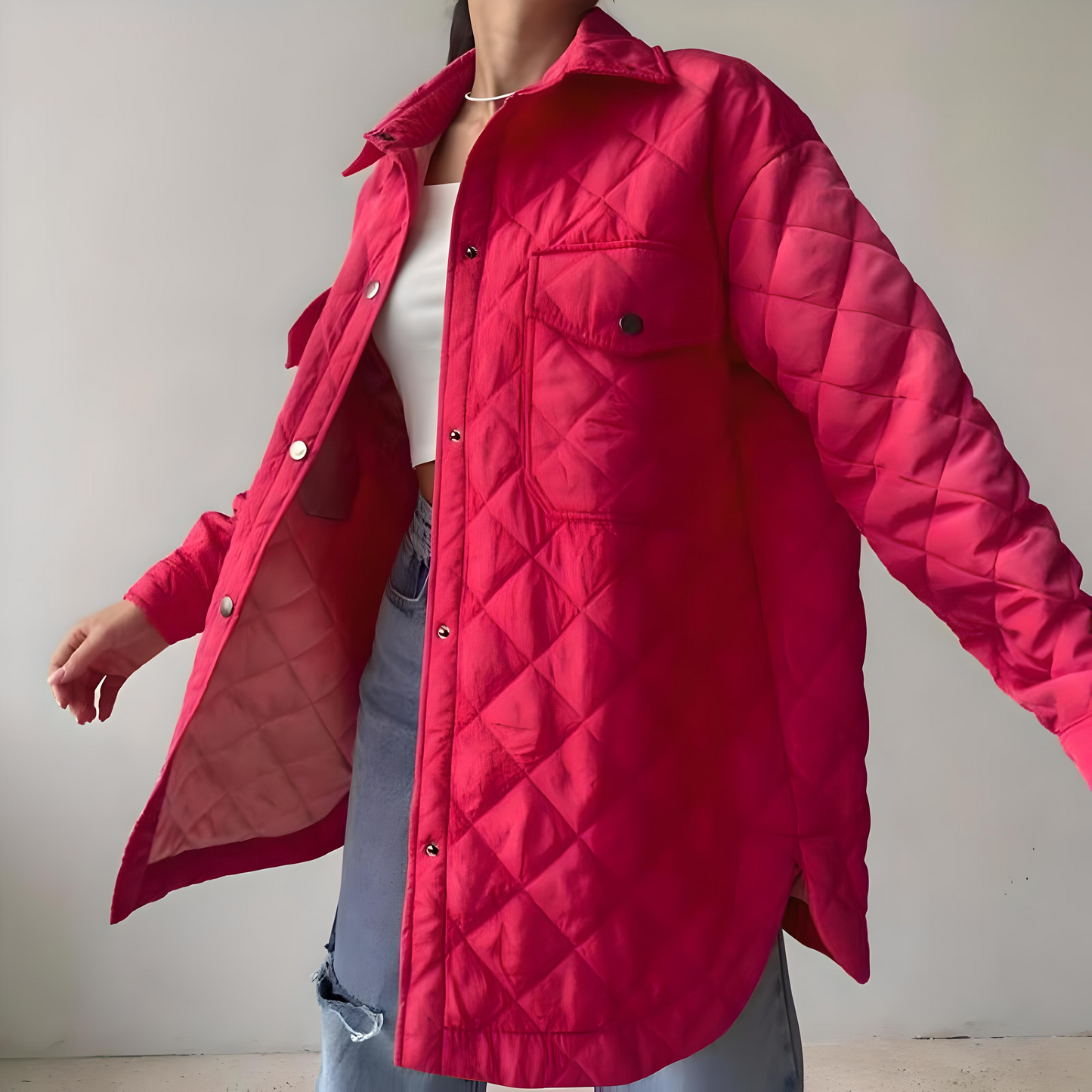 Long Breasted Lapel Cotton Jacket – 25 Edition