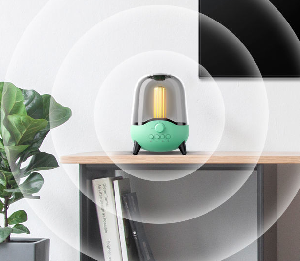 Portable Wireless Bluetooth Speaker Flickering Ambient Light