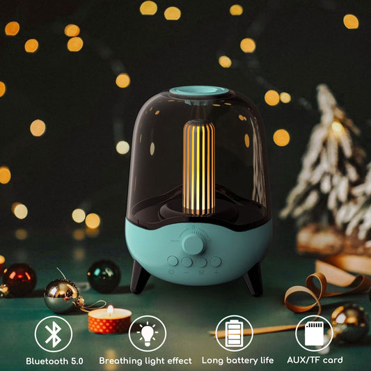 Portable Wireless Bluetooth Speaker Flickering Ambient Light