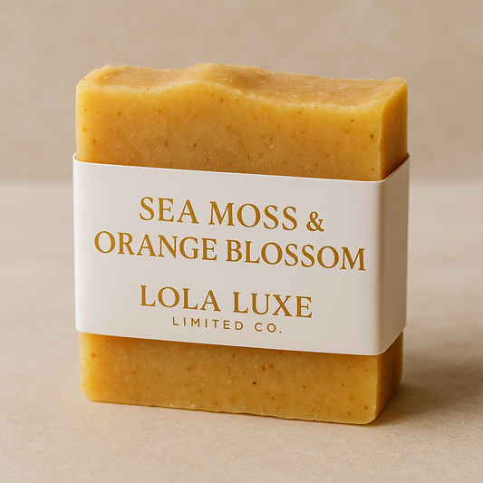 Sea Moss & Orange Blossom Soap – Uplifting Handmade Bar for Bright,