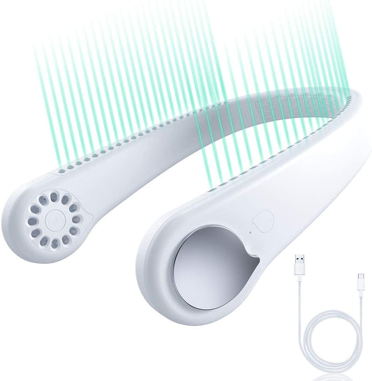 Summer Portable Mini Cooling Fan Rechargeable Bladeless Neck Fan